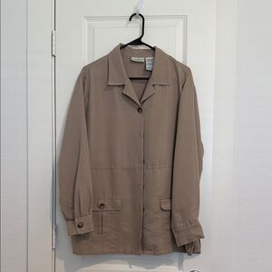 Women's Tan Shirt Jacket